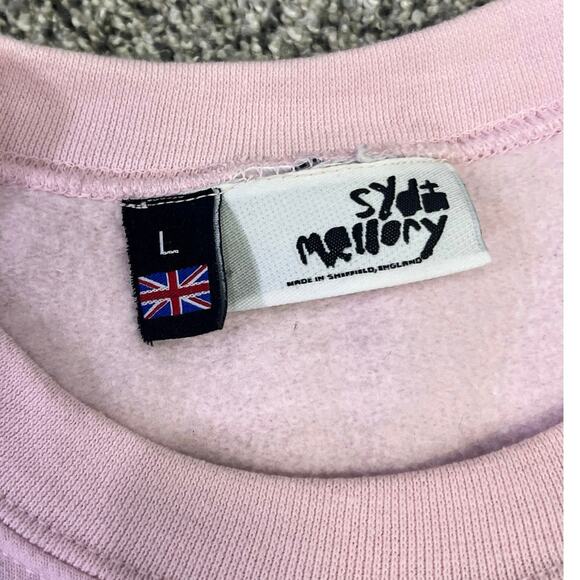 Syd n Mallory Pink Palm Trees Sweatshirt, Womens Sz L, MADE IN ENGLAND Oversized - Picture 3 of 7